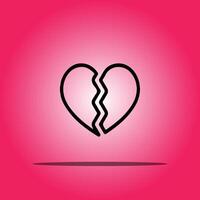 Broken heart illustration design vector