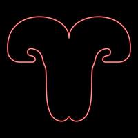Neon cat's nose cat pet veterinary concept red color style vector
