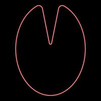 Neon hoof print of horse mare red color style vector