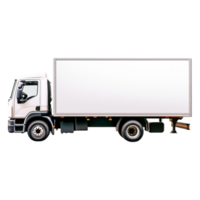 White Delivery Truck with Empty Cargo Space on Background png