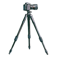 Professional Camera on Tripod in Studio Setting Ready for Shooting png