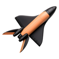 Abstract Rocket Design with Black and Orange Color Scheme png