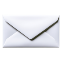 White Envelope Solid Background for Correspondence and Mailings png
