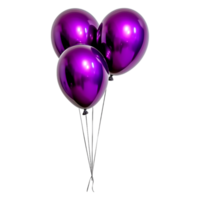 Vibrant Purple Balloons Floating in Air for Celebration Events png