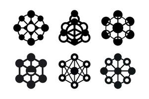 Abstract Network Diagrams icon set vector
