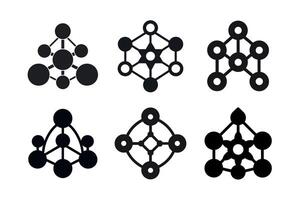 Collection of Abstract Network Diagrams design vector