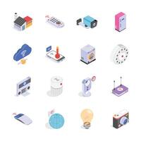 Take a look at this amazing internet of things isometric icons in modern style vector