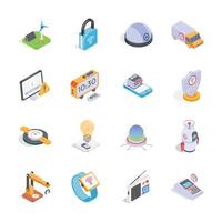 Take a look at this amazing icons of internet of things, modern technologies vector