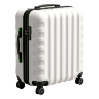 White Hard Shell Luggage with Smooth Rolling Wheels and Handle png