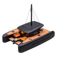 Modern Catamaran with Elegant Design and Comfortable Seating png