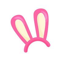 Headband with bunny ears. Cartoon style. For children's design. stock image isolated on white background. vector