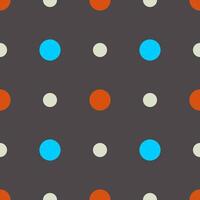 Seamless geometric pattern with colored circles on a dark background vector