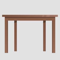 Simple Wooden Table Illustration with Minimalist Design vector
