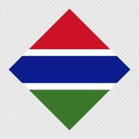 Gambia rhombus flag. illustration. vector