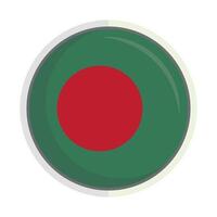 Bangladesh national flag Shield round Badge vector