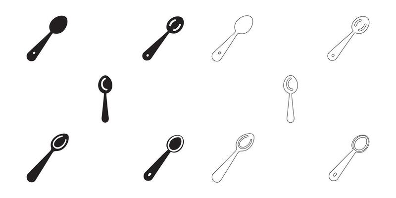 spoon icons set