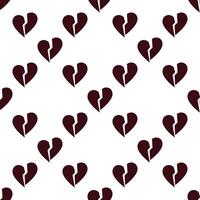Breakup or Heartbreak modern seamless pattern Broken Heart background vector