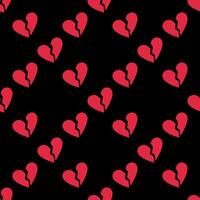 Broken Heart seamless pattern heartbreak background vector