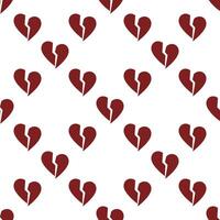 Heartbreak or breakup seamless pattern Broken Heart background vector