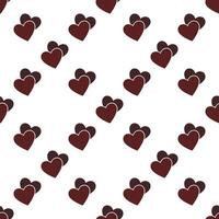 Hearts seamless pattern or background representing love and affection - flat design vector