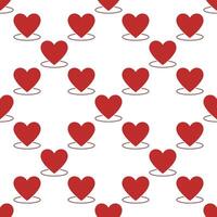 Heart symbol seamless pattern - love and emotional connection background vector