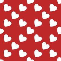 Minimal Heart seamless pattern - love simple background vector
