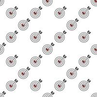 Target with Heart seamless pattern Love and feelings background vector