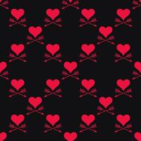 heart with 2 arrows seamless pattern or Love background vector