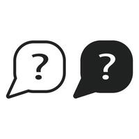 Question Mark Speech Bubbles Icon Help sign vector