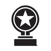 A stylized graphic featuring a large star centered within a laurel wreath. vector