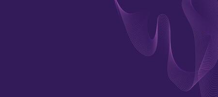 Abstract flowing purple waves in a digital art style with smooth texture and vibrant background for modern design projects vector