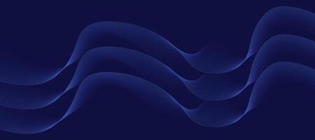 Dynamic blue fluid waves with abstract flowing lines in a creative digital art design for backgrounds or wallpapers vector
