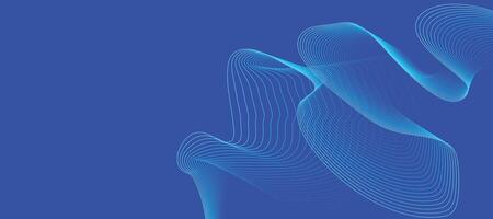 Blue abstract flowing digital art design with intricate lines and patterns for backgrounds, wallpapers, or modern projects vector