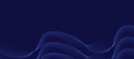 Dark blue abstract digital art with flowing wave patterns and glowing effects, perfect for backgrounds and modern visual projects vector