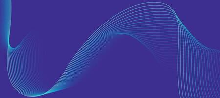 Vibrant purple and blue abstract waves with smooth texture and glowing digital patterns for modern background designs vector