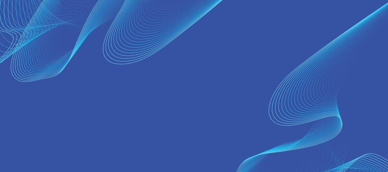Smooth blue abstract design with flowing wave patterns and glowing light effects for digital art, backgrounds, and graphics vector