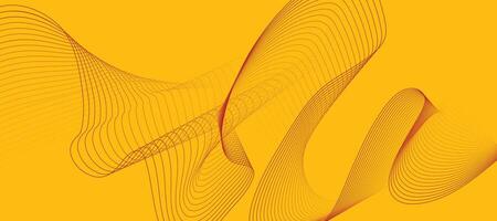 Intricate yellow wave patterns in digital art with flowing lines and glowing effects, perfect for creative projects and backgrounds vector