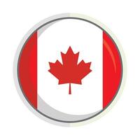 Canada national flag Shield round Badge vector