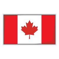Canada national flag Badge element vector