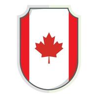 Canada flag Shield Badge element vector