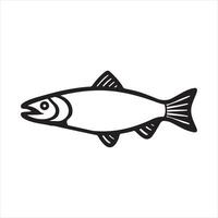 Thin line trout icon silhouette on white background vector