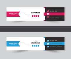 easy minimalist email signature vector