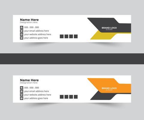 email signature in modern look