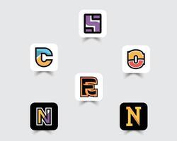 Logo or icon design in C, S, E, O, N word vector