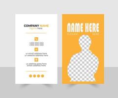 digital style business card design with image vector