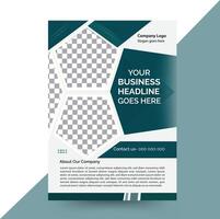 different color flyer design vector