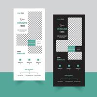 rollup banner design with images vector