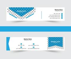 different shape email signature design vector