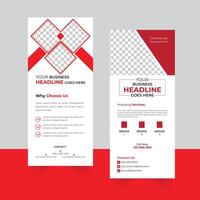 Rollup banner in two different shapes vector