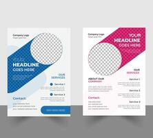 flyer in different color for business vector